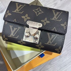 Black and Gold Monogram Clutch wallet